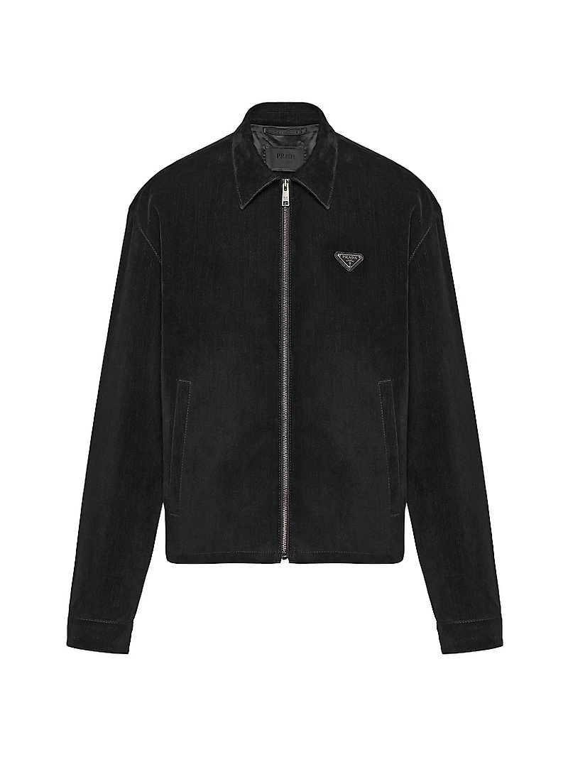 Cotton Velvet Blouson Jacket