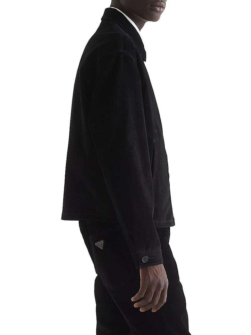 Cotton Velvet Blouson Jacket