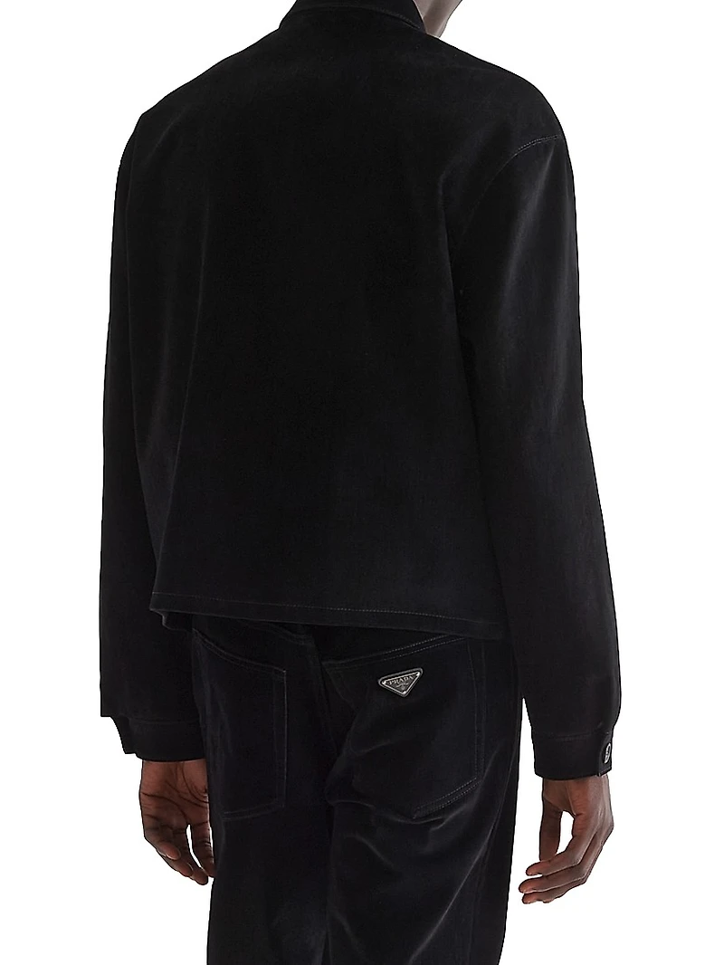 Cotton Velvet Blouson Jacket