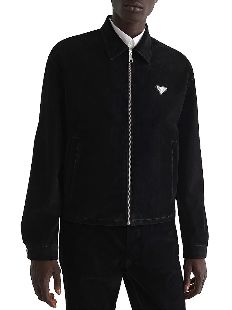 Cotton Velvet Blouson Jacket