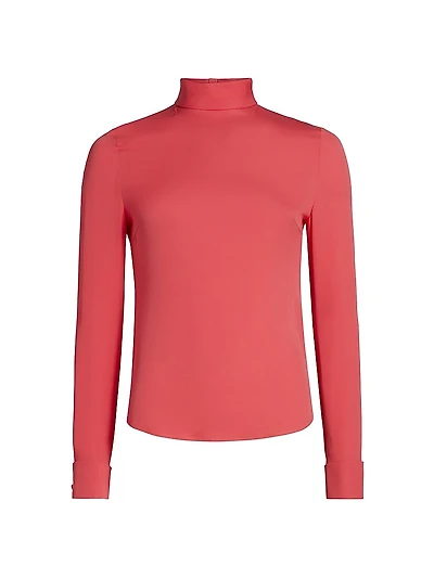 Silk Stand Collar Blouse