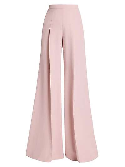Pleated Wide-Leg Trousers