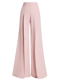 Pleated Wide-Leg Trousers