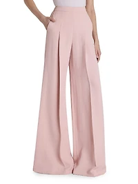 Pleated Wide-Leg Trousers
