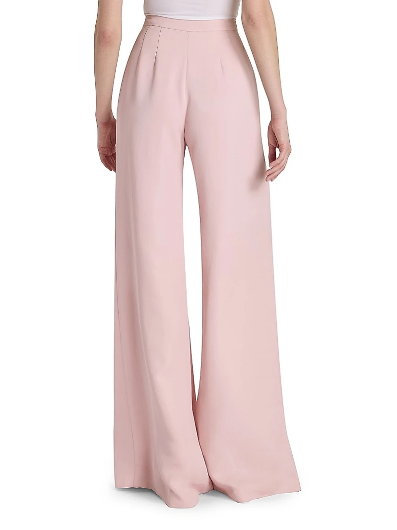 Pleated Wide-Leg Trousers