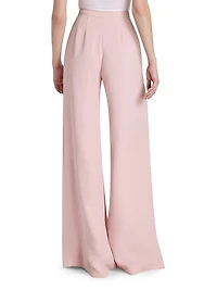 Pleated Wide-Leg Trousers