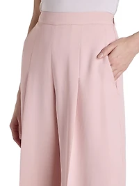 Pleated Wide-Leg Trousers