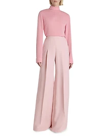 Pleated Wide-Leg Trousers