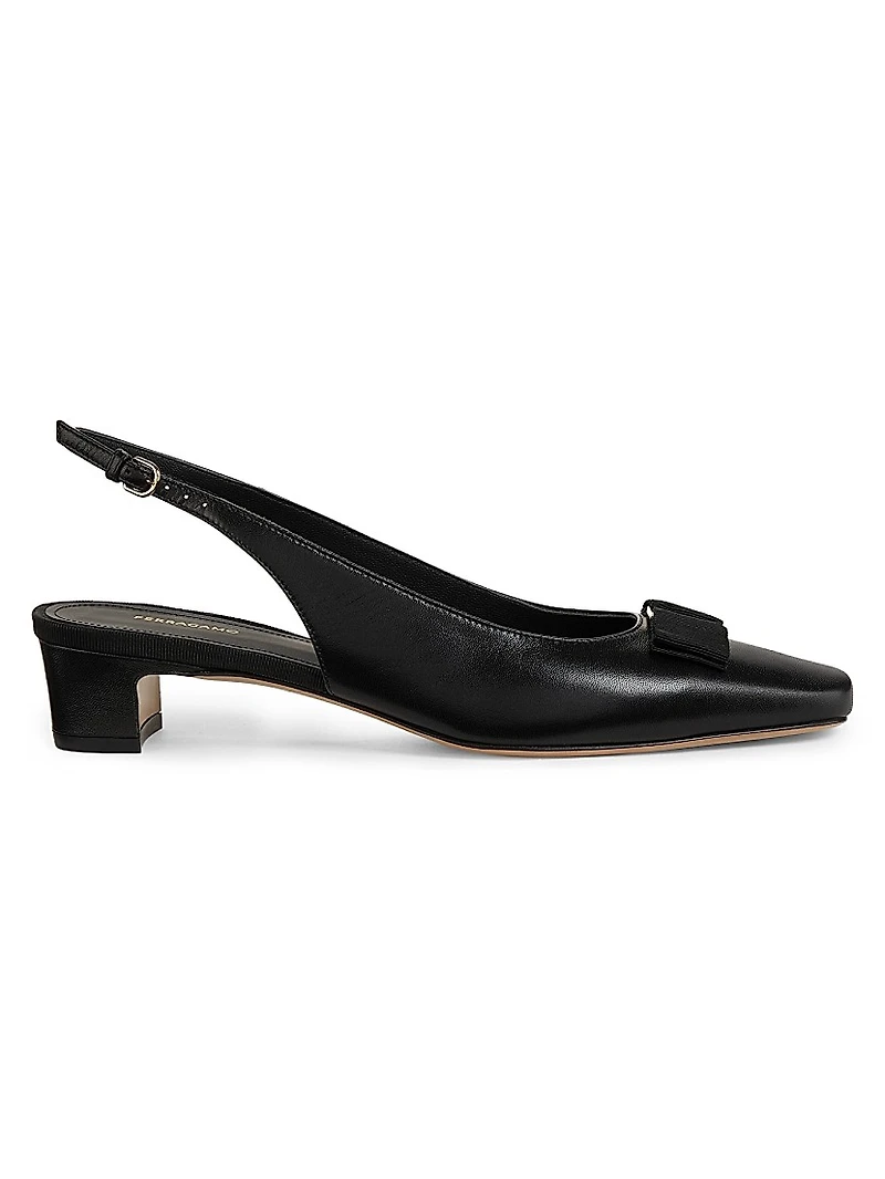 Rivada 25MM Patent Leather Slingback Pumps