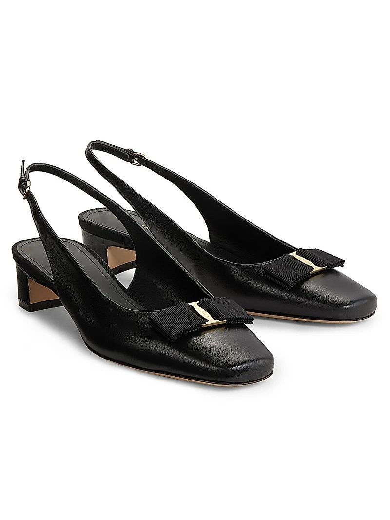 Rivada 25MM Patent Leather Slingback Pumps