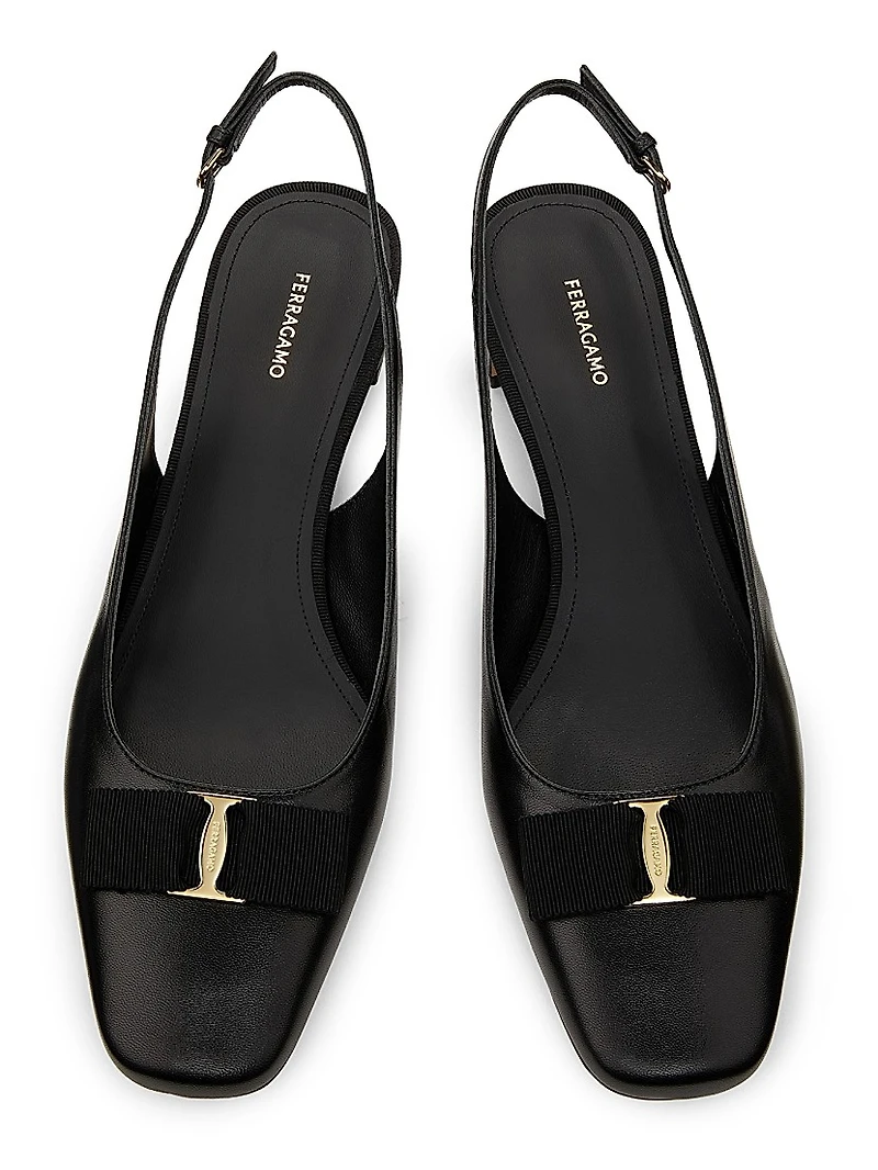 Rivada 25MM Patent Leather Slingback Pumps