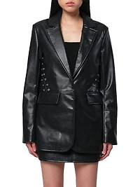 Kelan Faux Leather Blazer