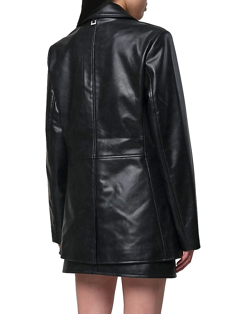 Kelan Faux Leather Blazer