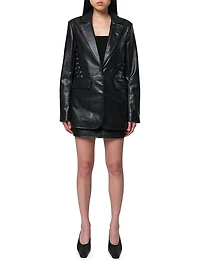 Kelan Faux Leather Blazer