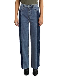 Getty Paneled Wide-Leg Jeans
