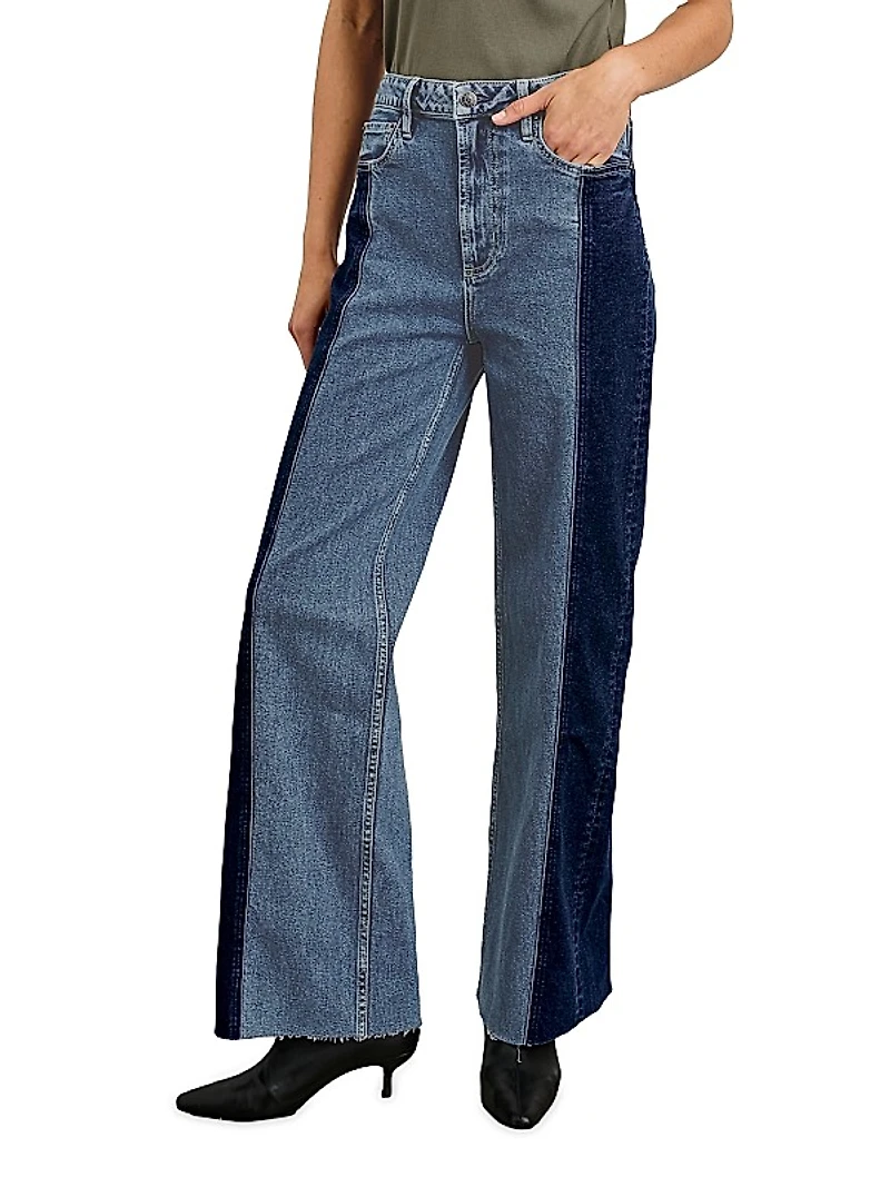 Getty Paneled Wide-Leg Jeans