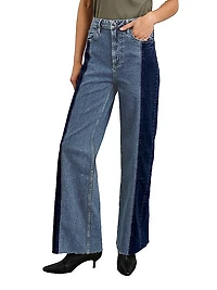 Getty Paneled Wide-Leg Jeans