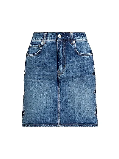 Burbank Denim A-Line Miniskirt