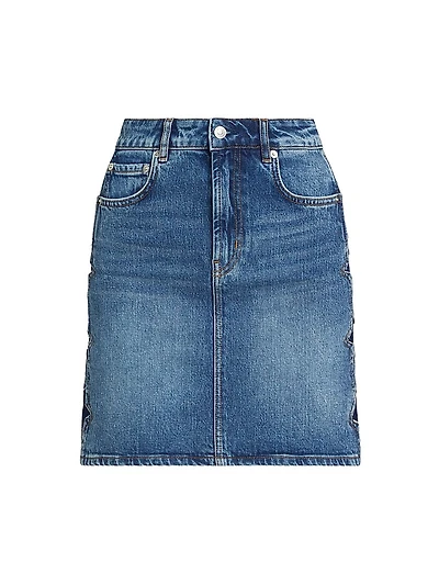 Burbank Denim A-Line Miniskirt