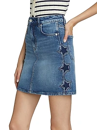 Burbank Denim A-Line Miniskirt