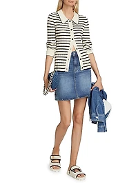 Burbank Denim A-Line Miniskirt