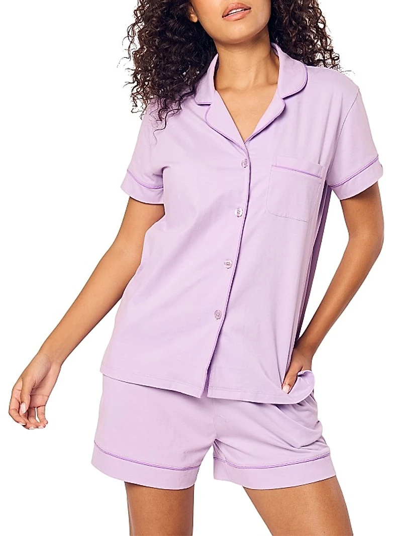 2-Piece Luxe Pima Cotton Pajama Shorts Set