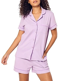 2-Piece Luxe Pima Cotton Pajama Shorts Set