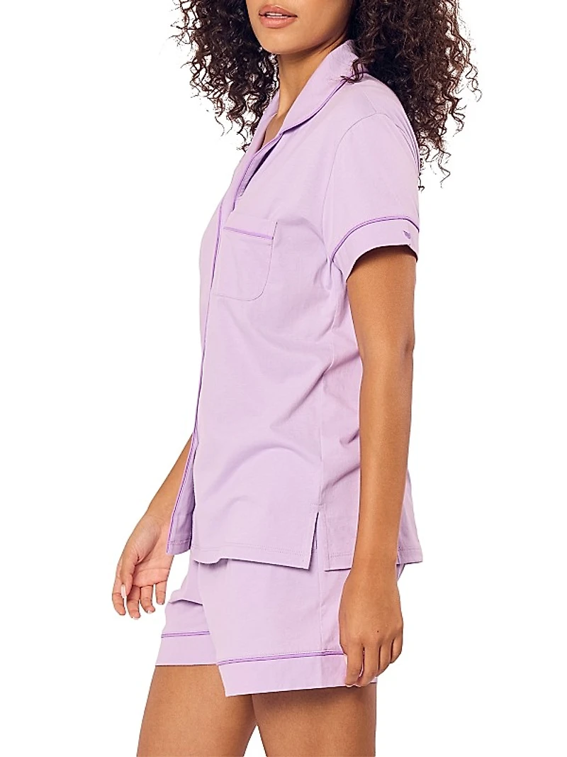 2-Piece Luxe Pima Cotton Pajama Shorts Set