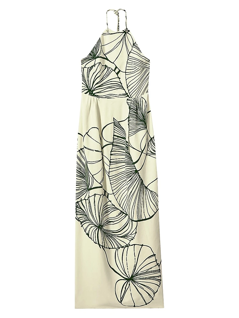 Lexi Shell Halter Maxi Dress
