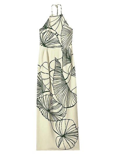 Lexi Shell Halter Maxi Dress