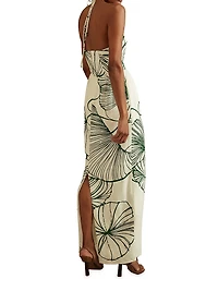 Lexi Shell Halter Maxi Dress