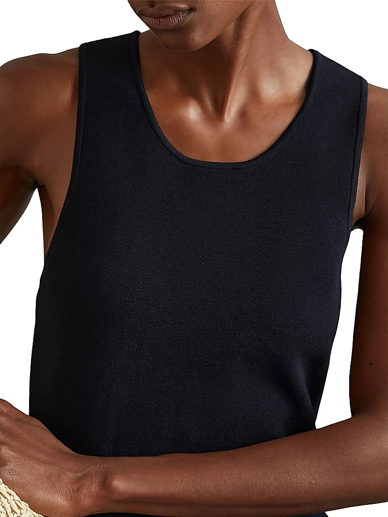 Marnie Drop Waist Pleated Midi-Dress