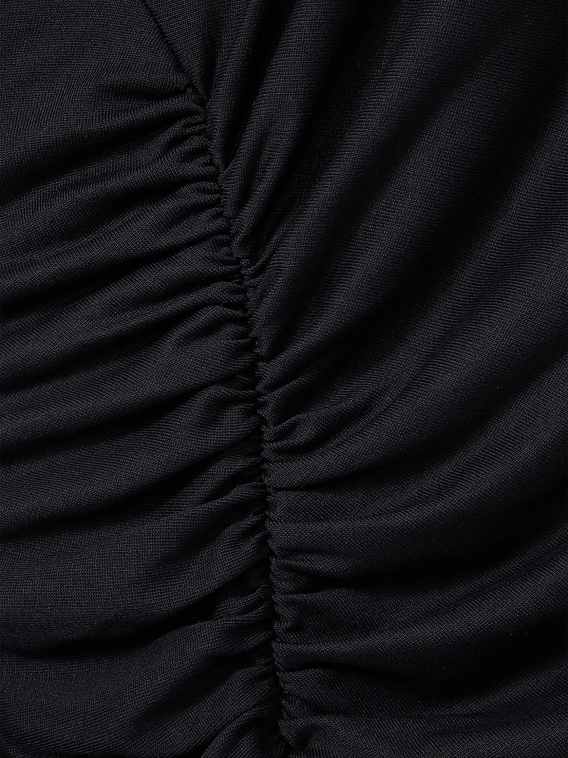 Lenara Ruched Midi-Dress