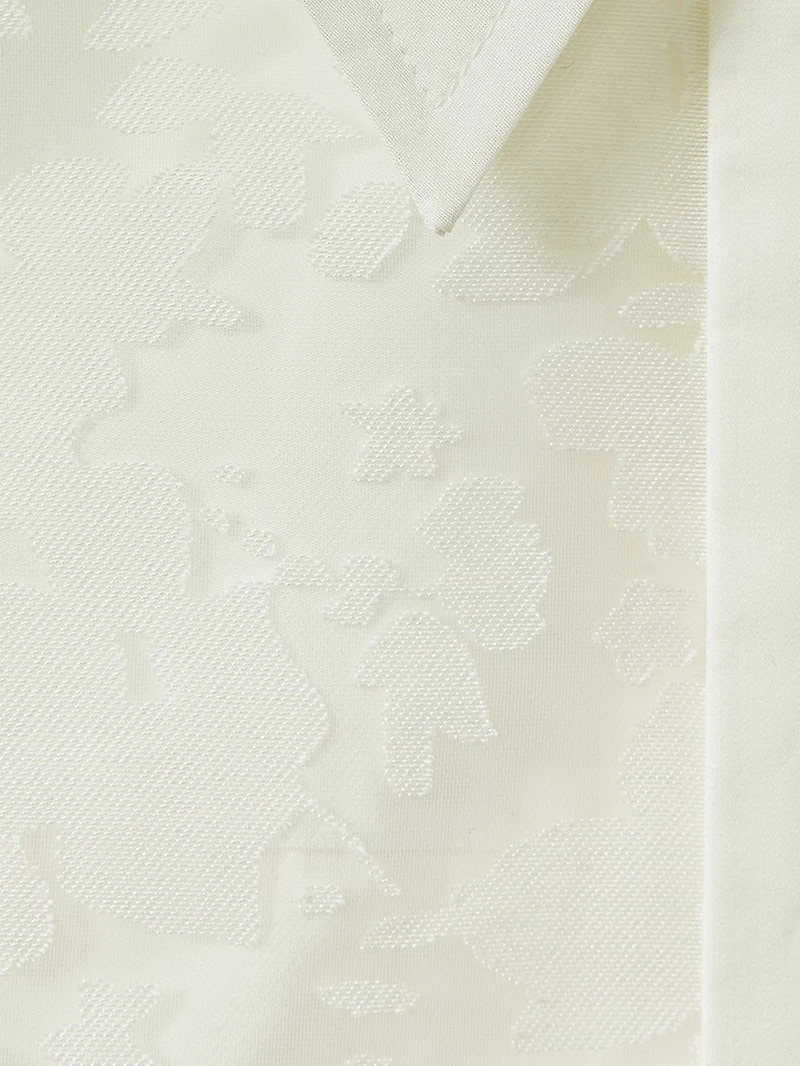 Delaney Floral Tulle-Front Shirt