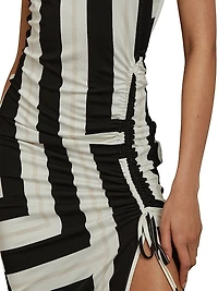 Serina Geometric Jersey Midi-Dress