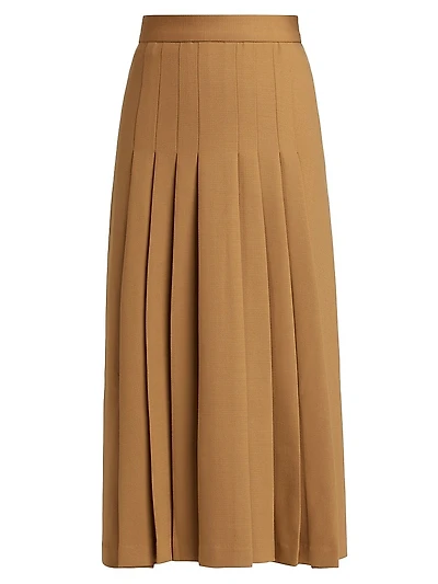 Pleated Midi-Skirt