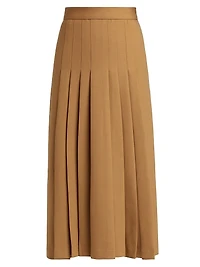 Pleated Midi-Skirt