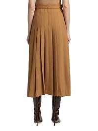 Pleated Midi-Skirt