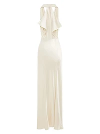 Halter Dress in Satin