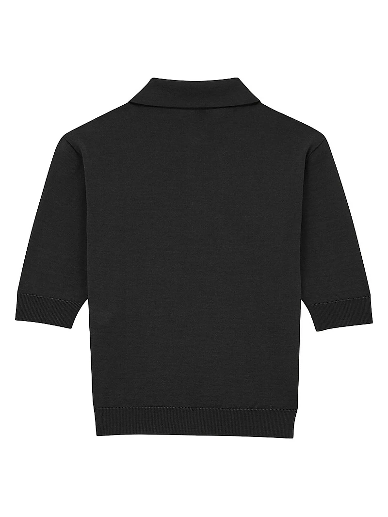 Cassandre Polo Shirt Cashmere, Wool, and Silk