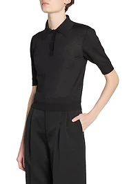 Cassandre Polo Shirt Cashmere, Wool, and Silk