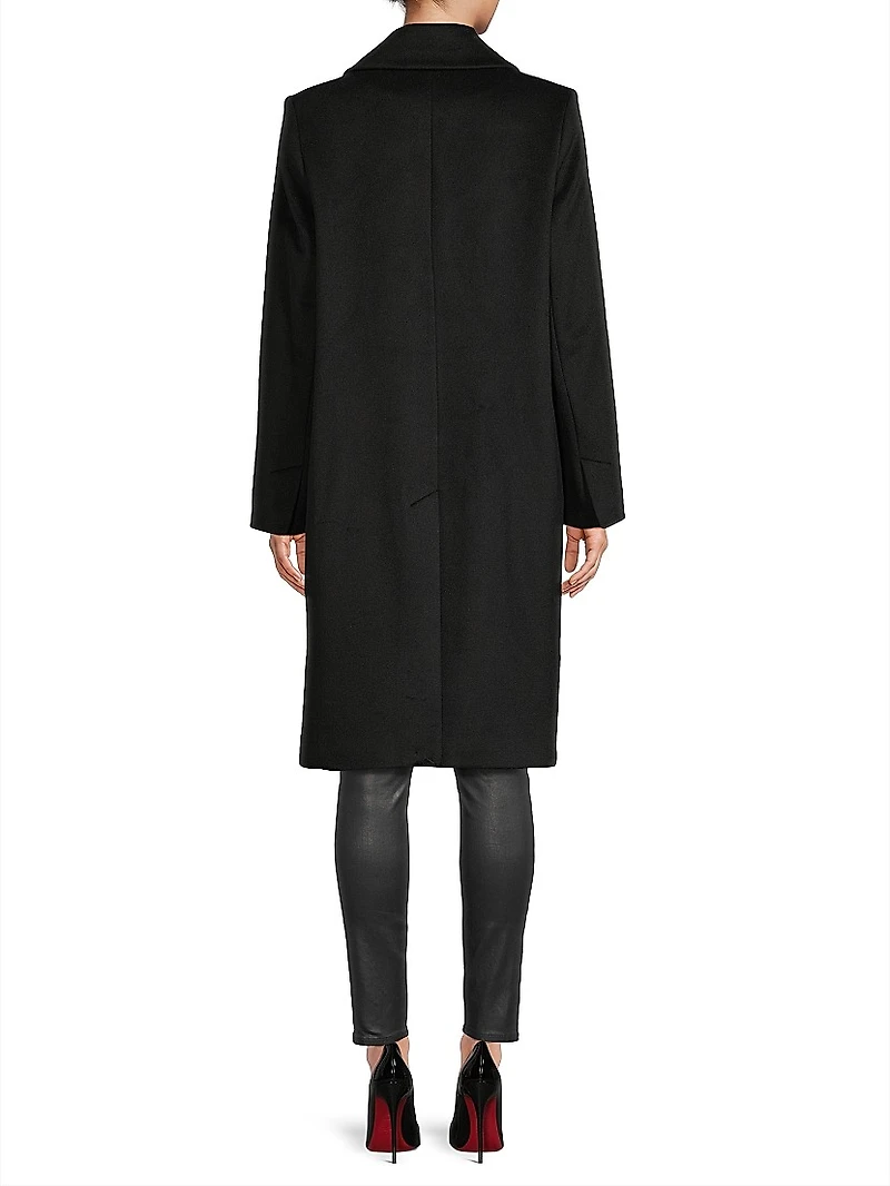 Alora Brushed Wool Ruffle Coat