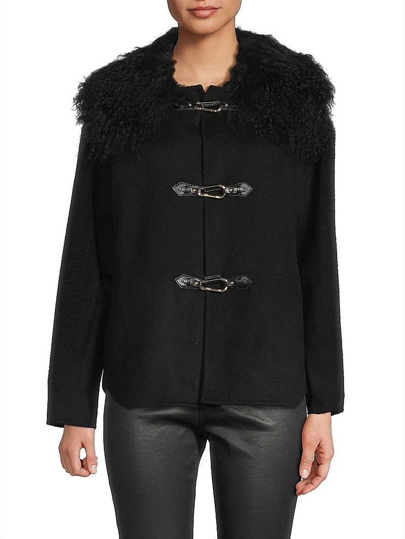 Esme Double-Face Wool Short Coat