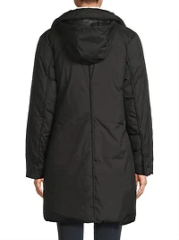 Meg Quilted Button-Front Coat