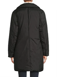 Meg Quilted Button-Front Coat