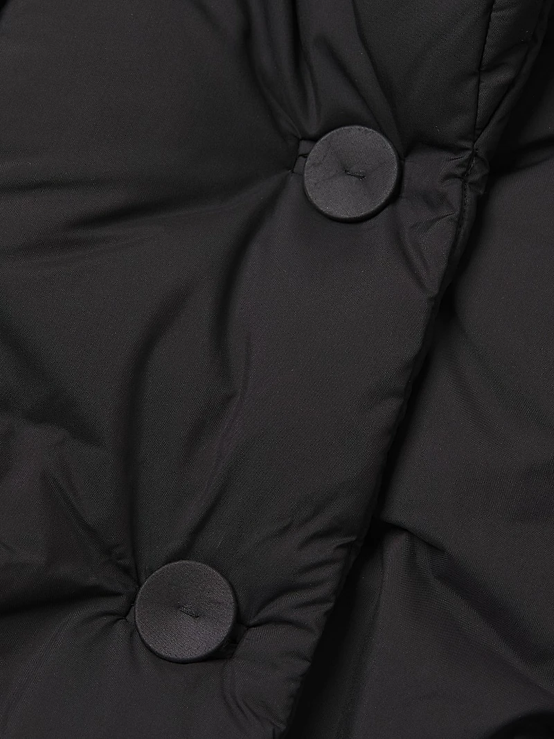 Meg Quilted Button-Front Coat