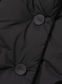 Meg Quilted Button-Front Coat