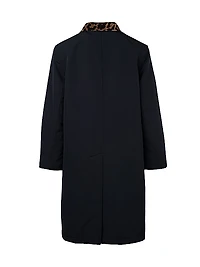 Leopard Reversible Button-Front Coat