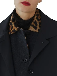 Leopard Double-Layer Wool Coat