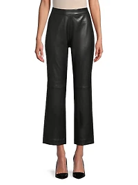 July Panadi Faux Leather Flare Pants